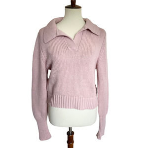 The Westside Cara Split Collar Wool/Cashmere Pullover